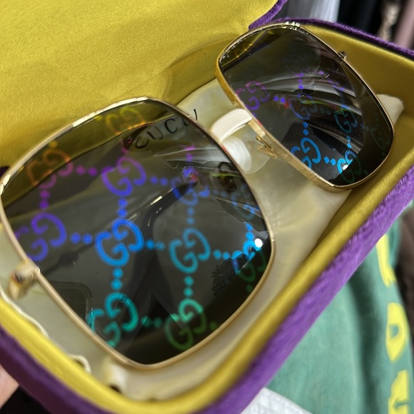 GUCCI SUPREME GG04145 UNISEX SQUARE GG PRINT MONOGRAM MIRROR SUNGLASSES - Picture 14 of 17